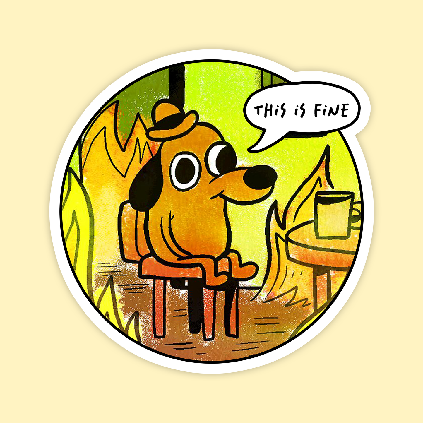 This is Fine Meme Sticker