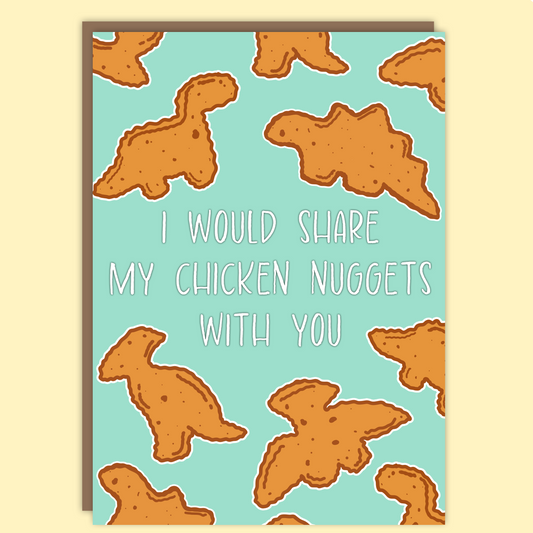 Dino Nugget Valentine's Day Card